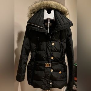 Michael Kors Women’s Faux Fur Hooded Down Puffer Coat